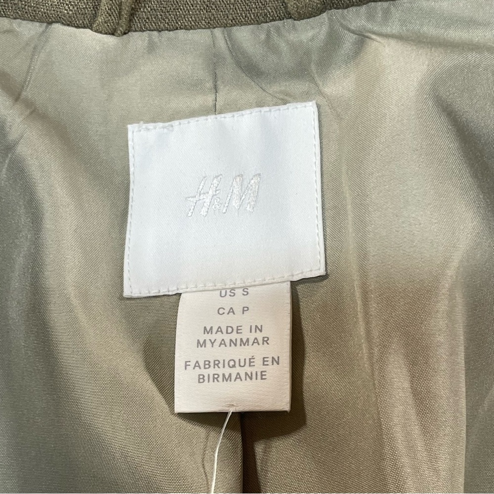NWT H&M Lightweight Double Breasted Single Button Blazer Jacket - Womens Small - Picture 4 of 15